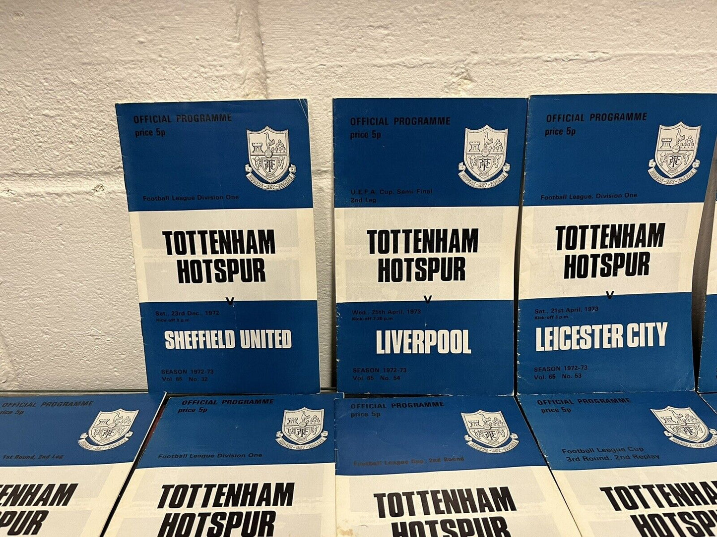 Tottenham Hotspur 1972-73 Season 26 Programmes
