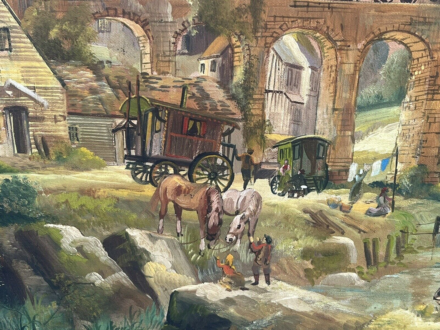 Middleton Railway, Leeds, Industrial Revolution Oil Painting, Highly Detailed.