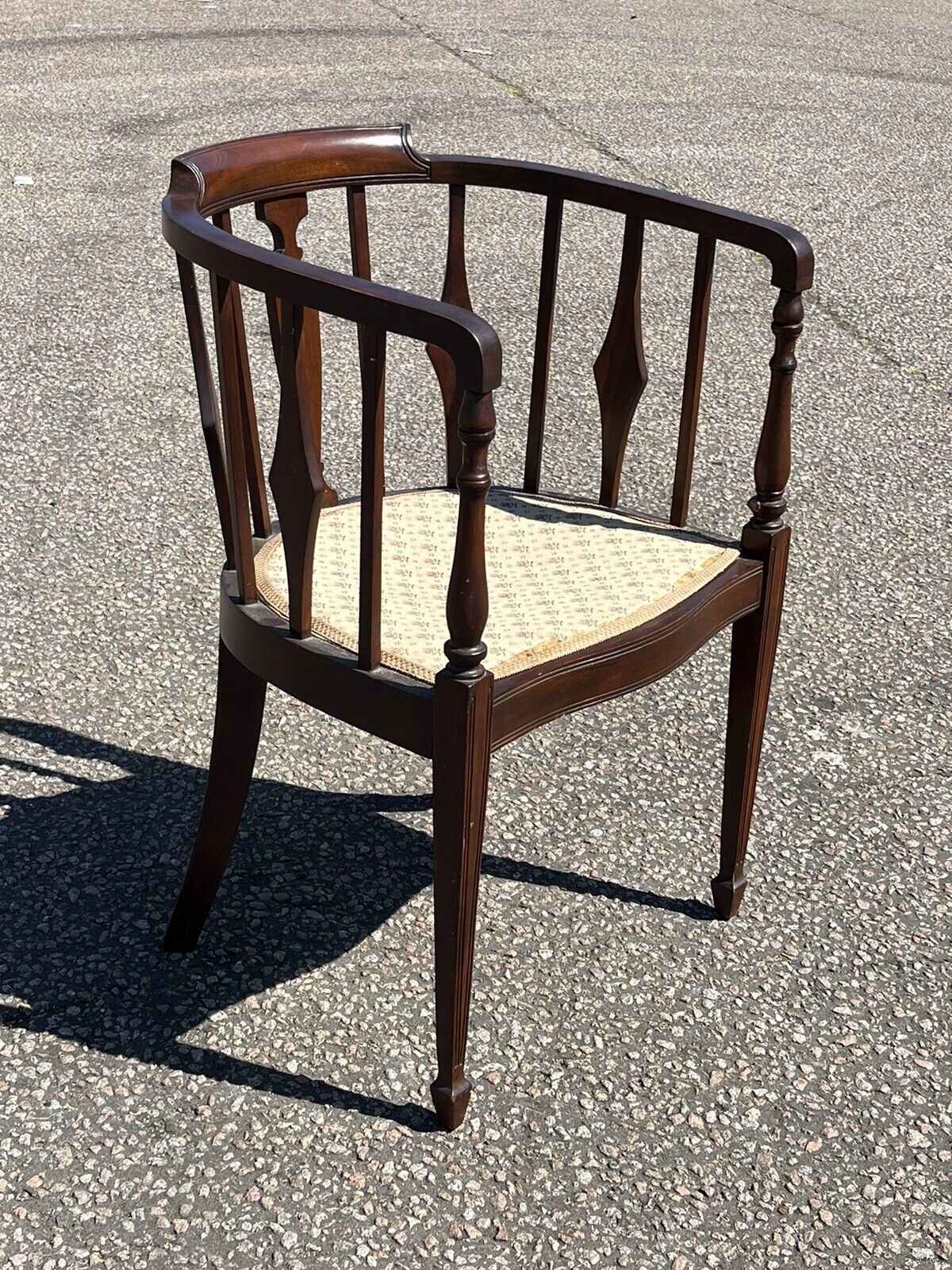 Antique Mahogany Armchair , Superb Quality. Barrel Back