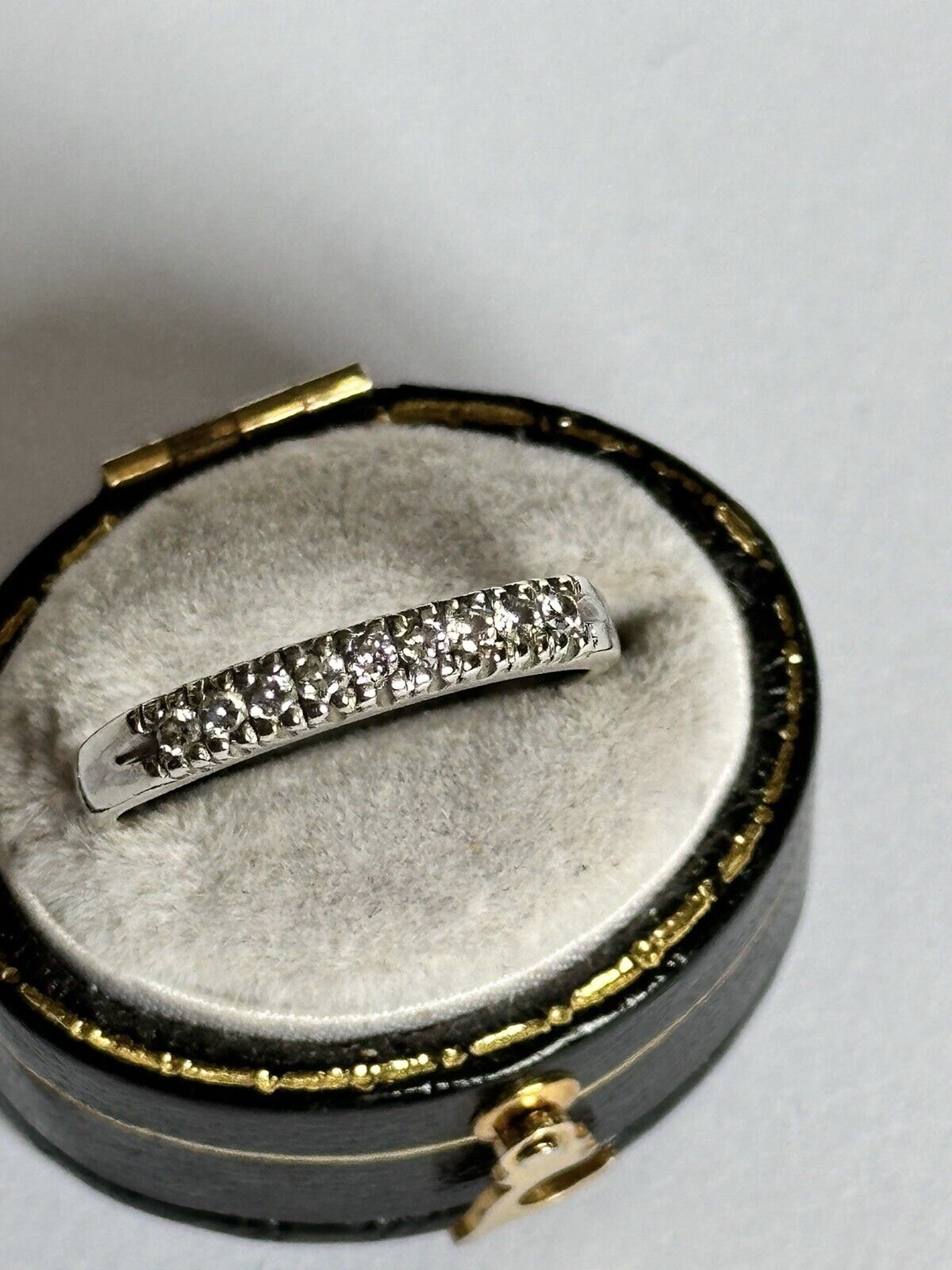 Vintage 9ct Gold Diamond Half Eternity Ring