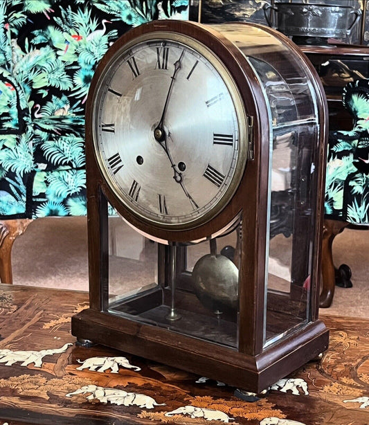 Quarter Striking Victorian glass Table Clock, Amazing Quality.