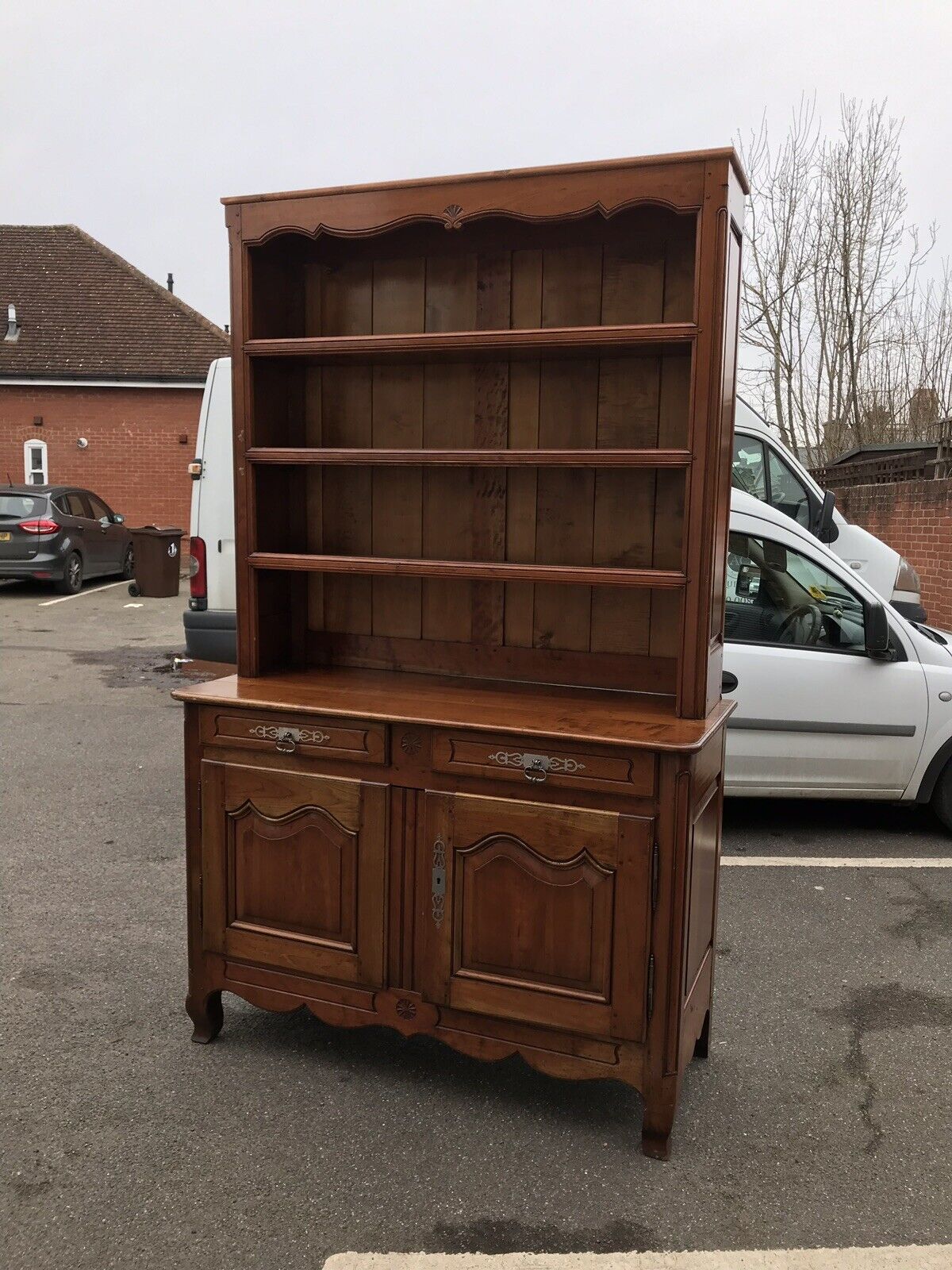 French Walnut Bookcase. Large In Size.