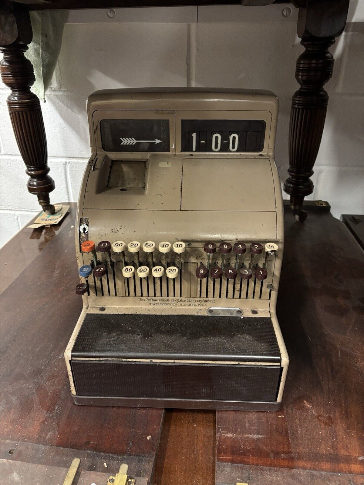 Antique National Cash Register Till