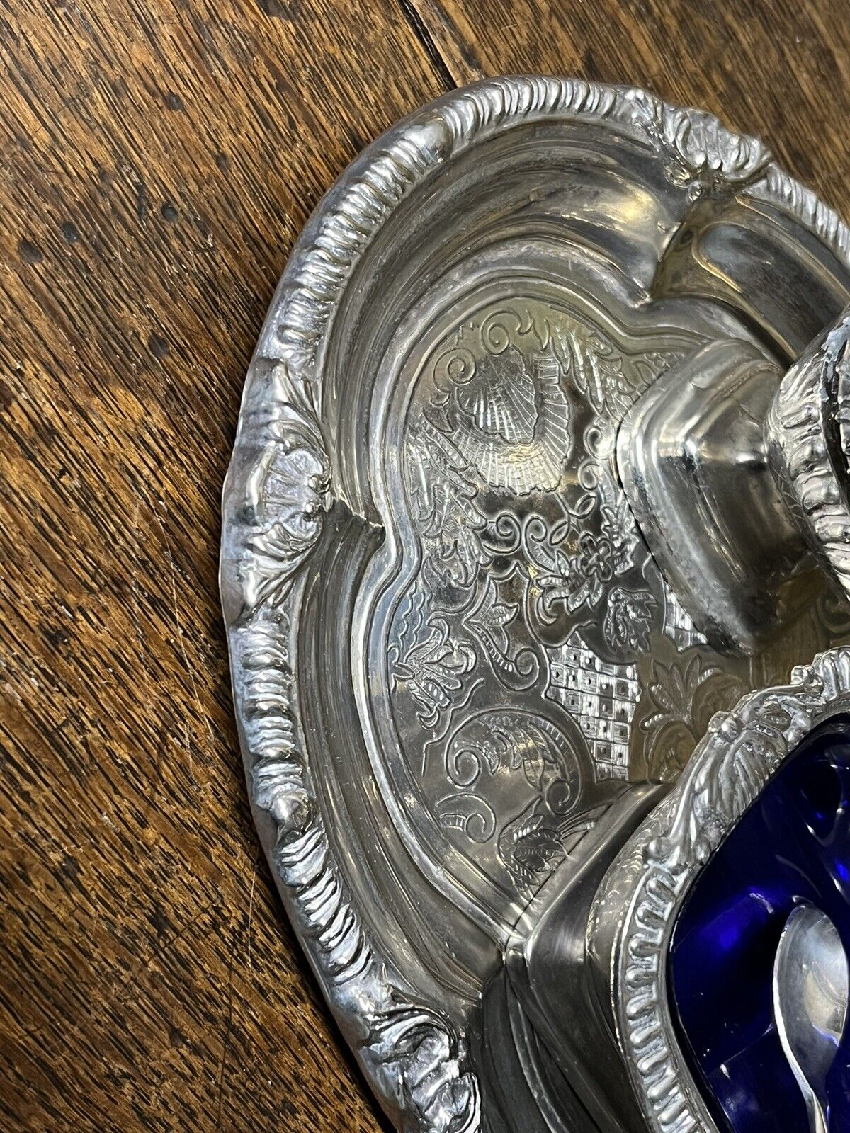 Silver Plate Condiment Set. In Original Box