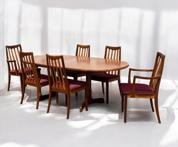 Mid Century G-Plan Extending Dining Table & 6 Chairs