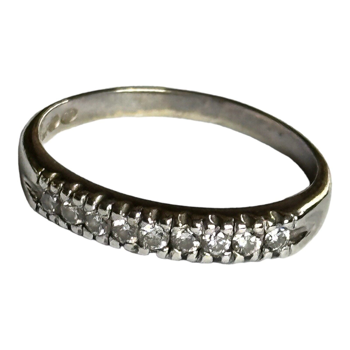 Vintage 9ct Gold Diamond Half Eternity Ring