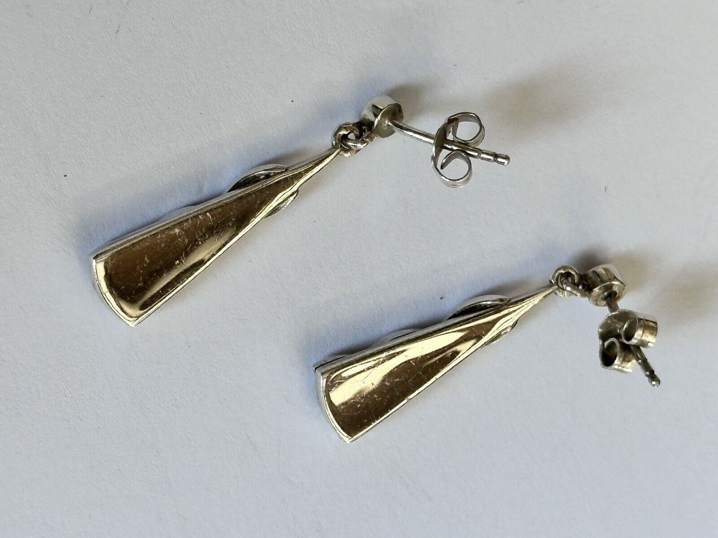 Vintage Silver 925 Celtic Drop Dangle Earrings