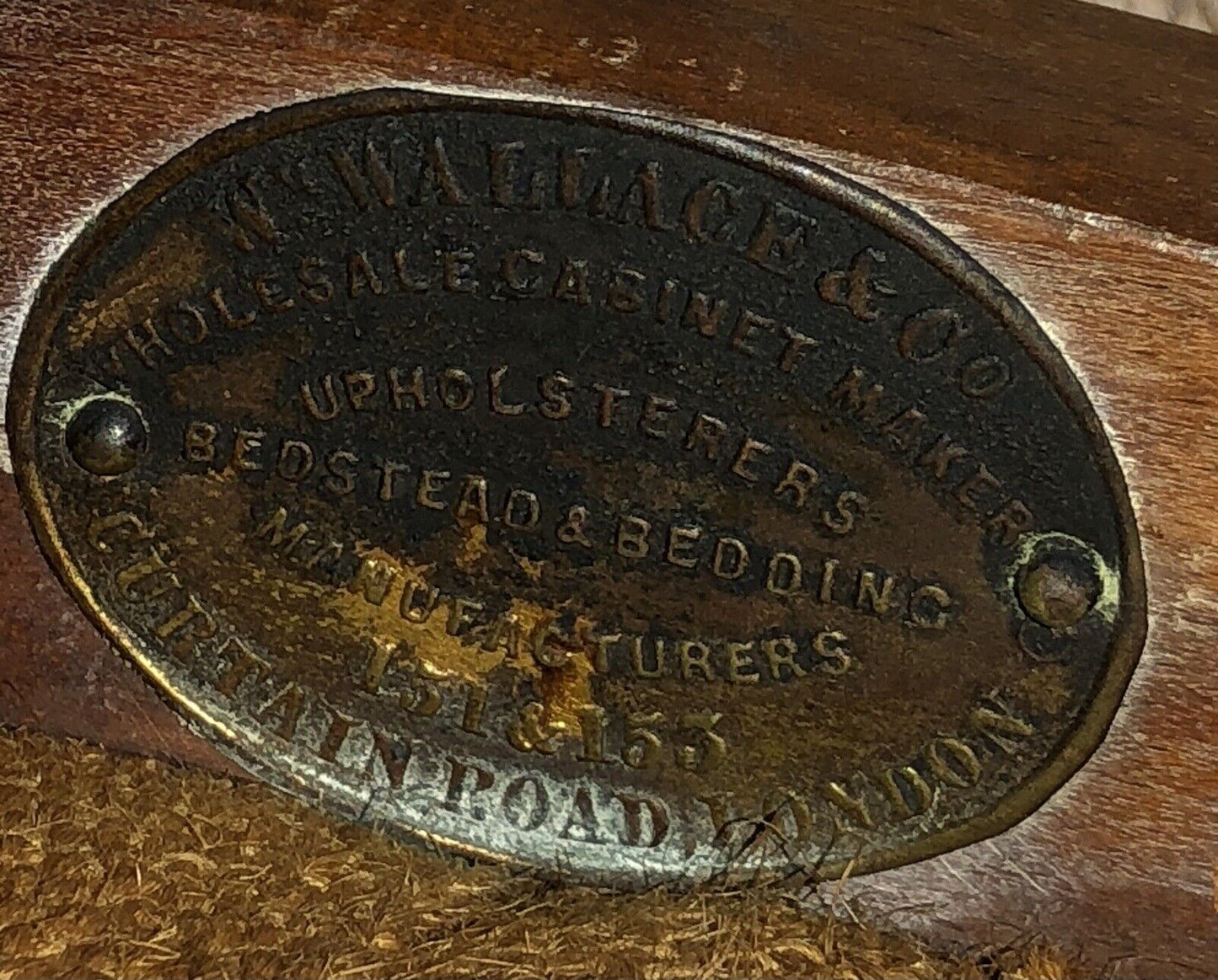 Antique Salesman Sample Chair, Made & Used By W Wallace Of Curtain Rd, London.