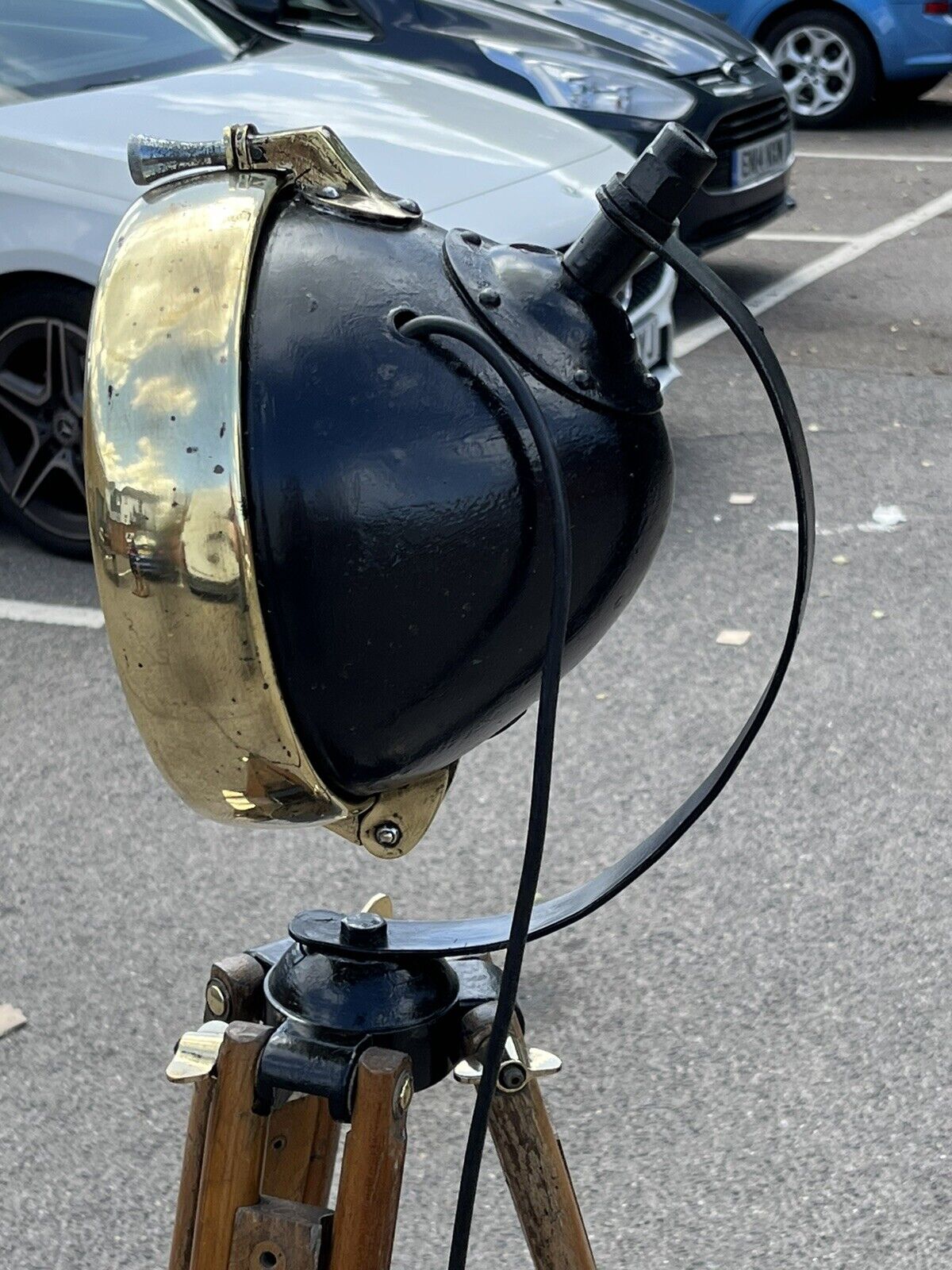 Industrial 1920’s Tripod Light, The Light Being From A 1920’s Old Car.