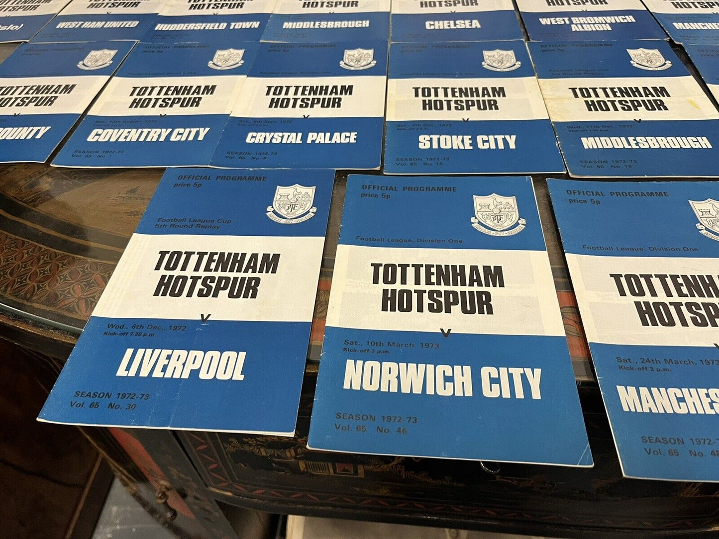 Tottenham Hotspur 1972-73 Season 26 Programmes