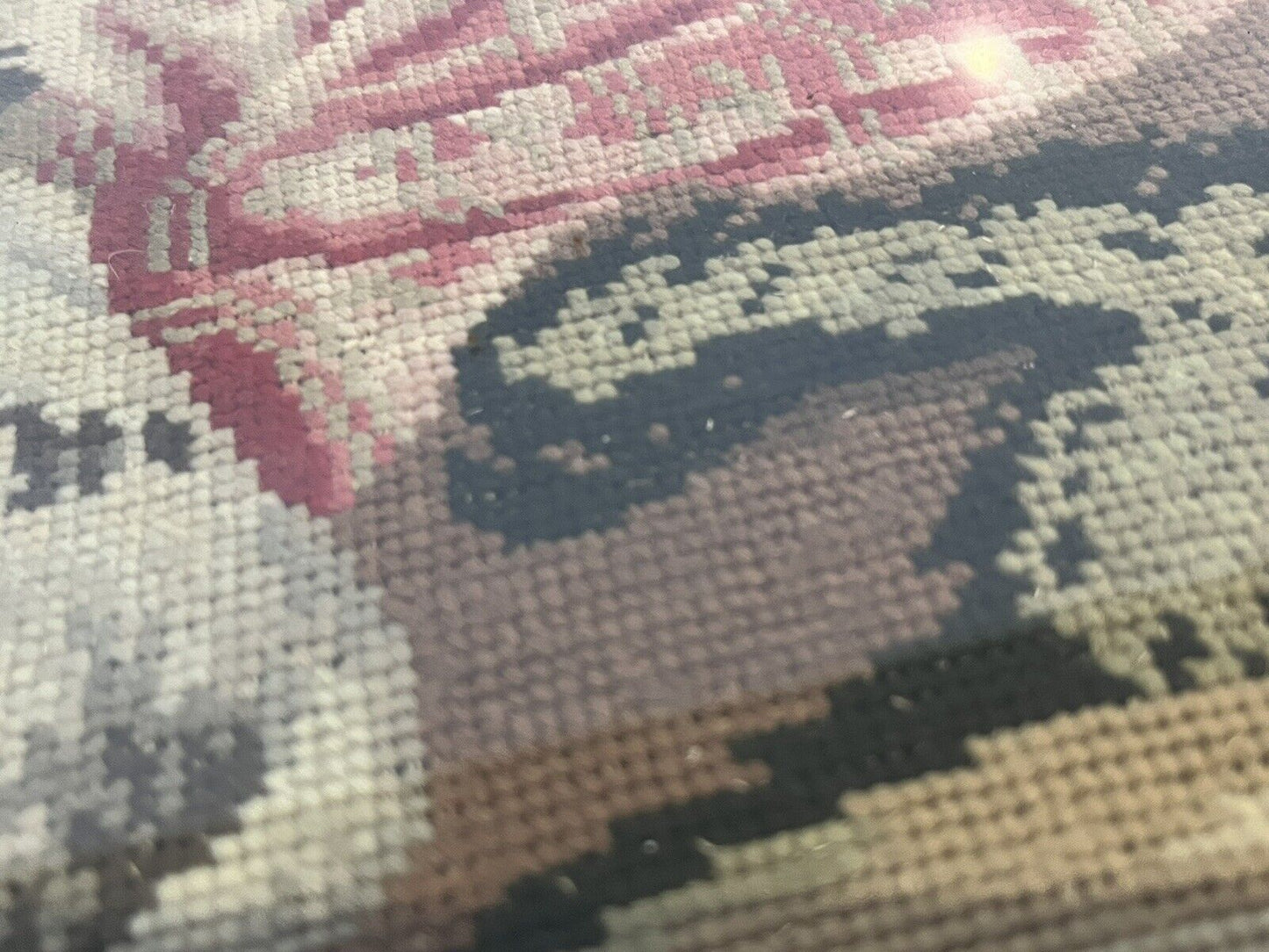 Georgian Embroidery/ Tapestry In Gold Gilt Frame.