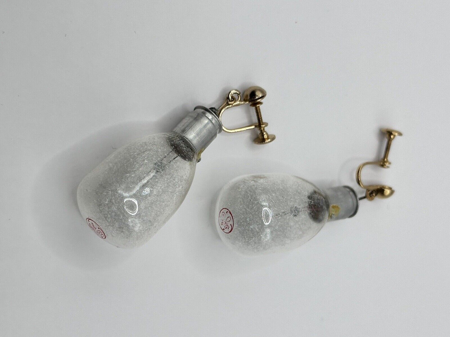 Vintage 1980s Acrylic Long Drop Statement Earrings