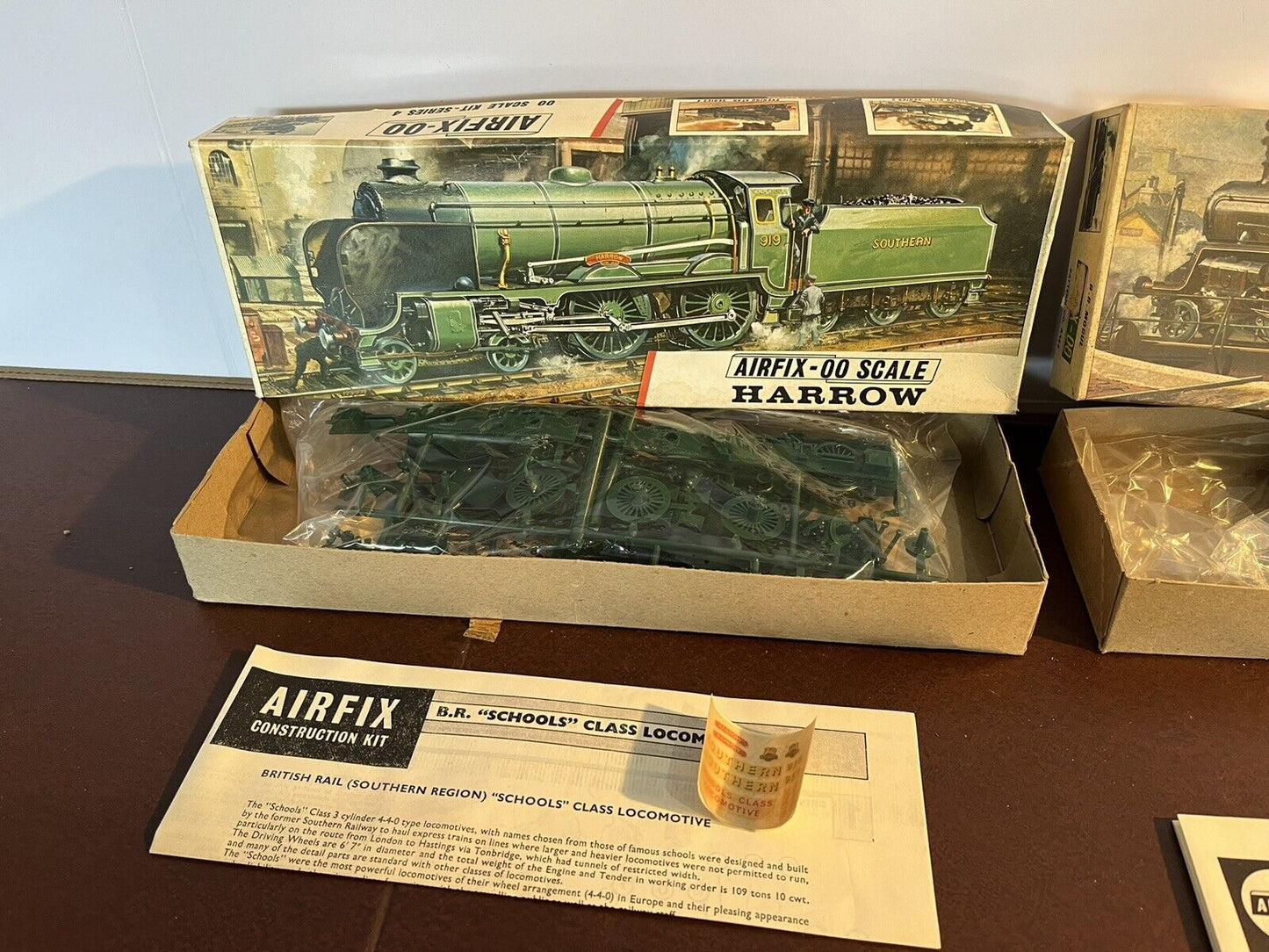 3 Vintage Boxed Airfix Train Kits:- BR MOGUL, HARROW & EVENING STAR