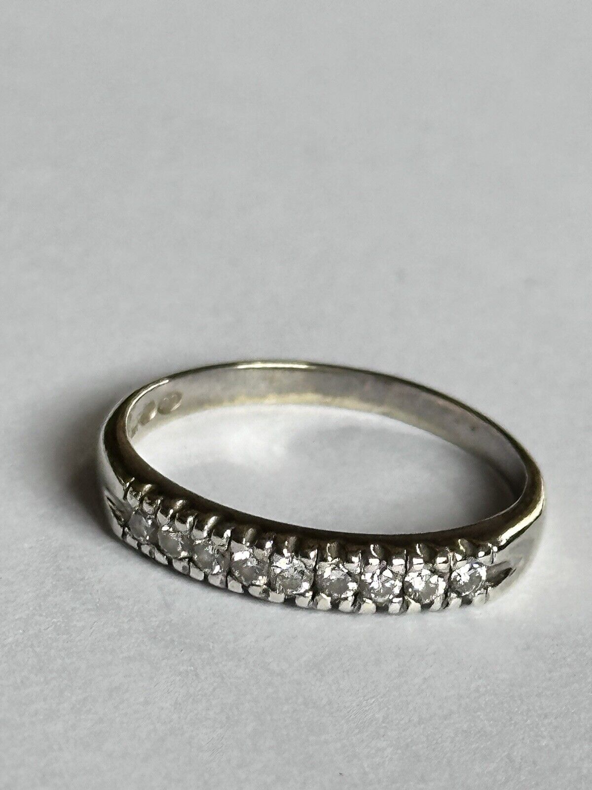 Vintage 9ct Gold Diamond Half Eternity Ring