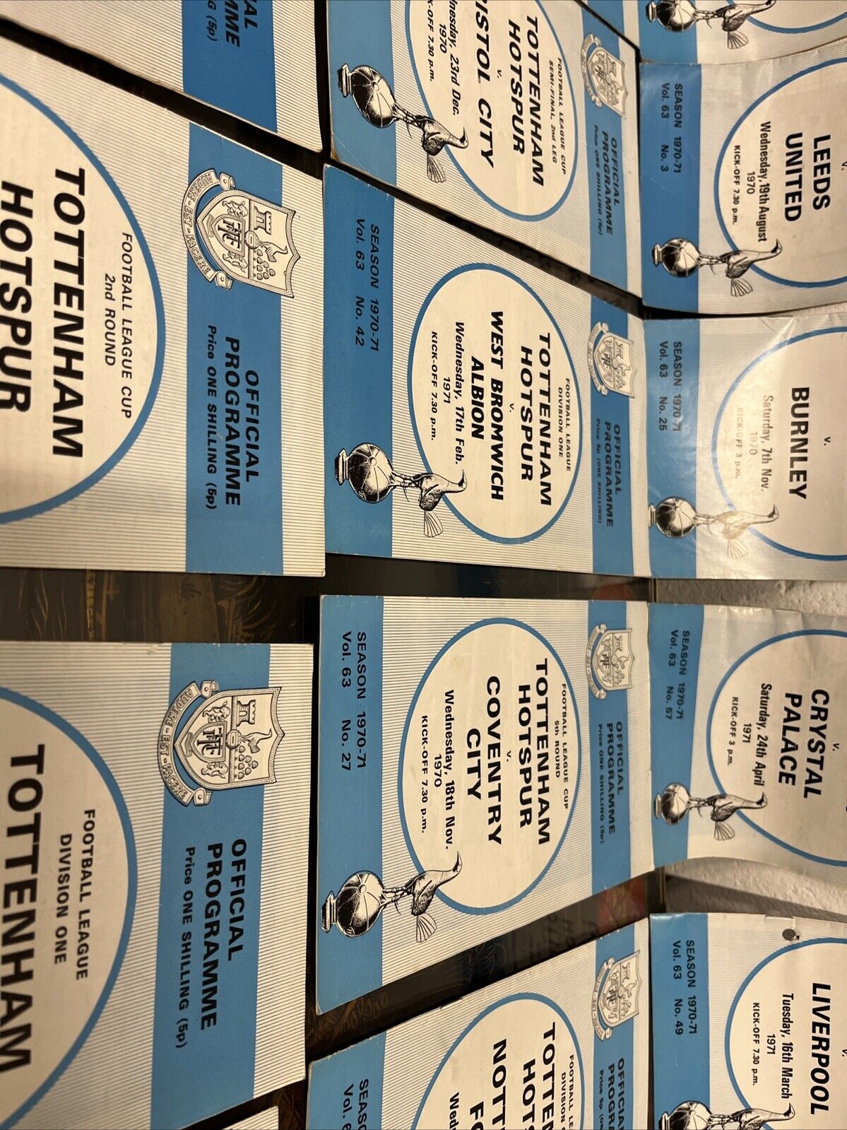 Tottenham Hotspur 1970-71 Season 25 Programmes