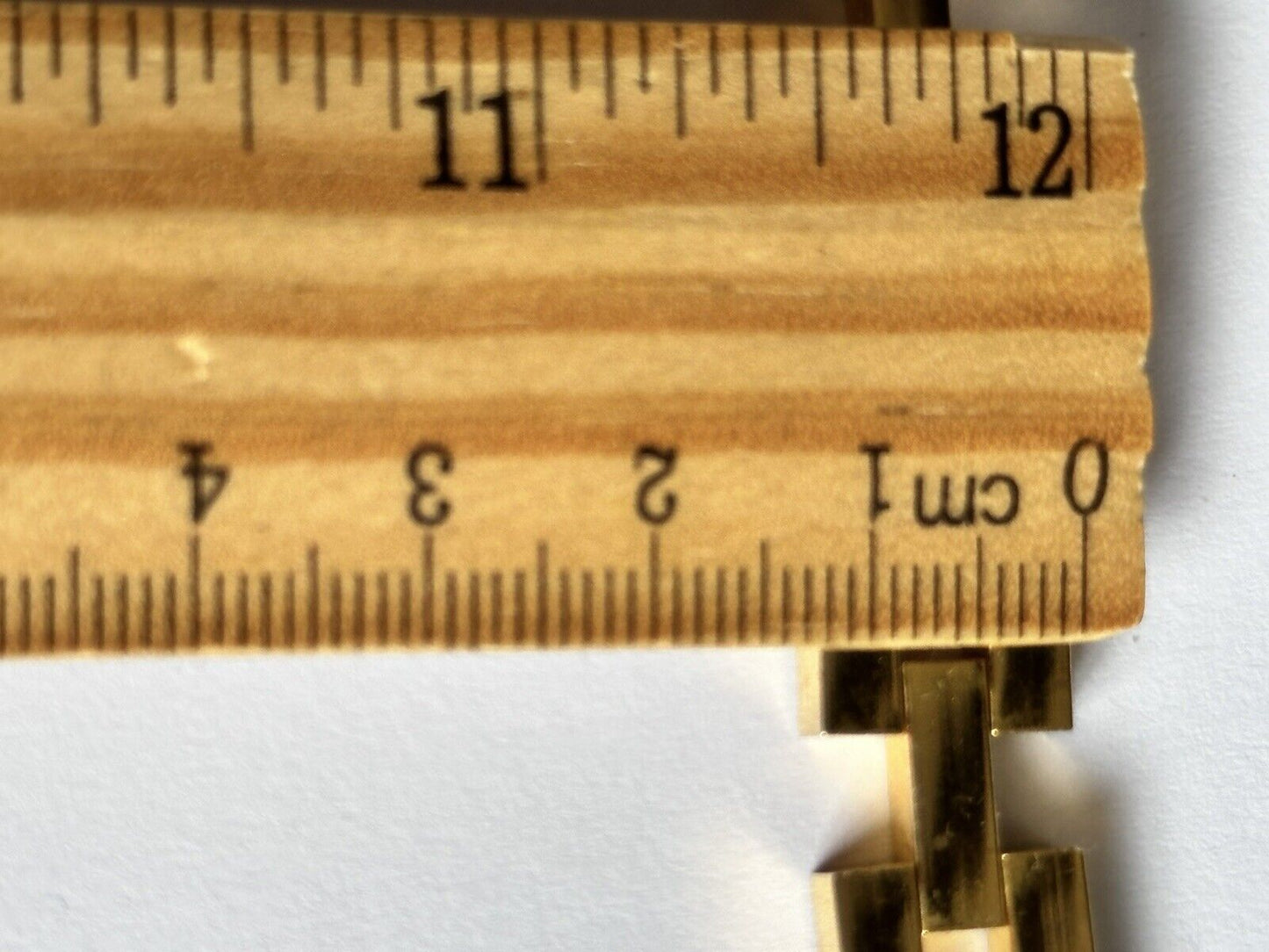 Vintage Gold Plated Substantial Geometric Bracelet