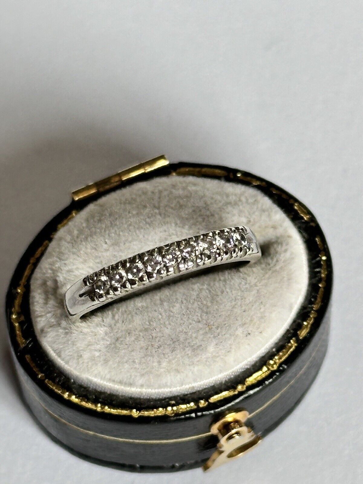 Vintage 9ct Gold Diamond Half Eternity Ring