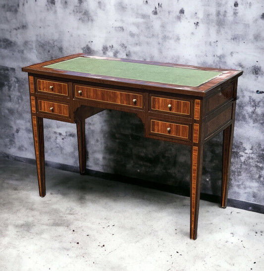 Kingswood Veneer Desk, Elegant, And Impressive. Green Top.