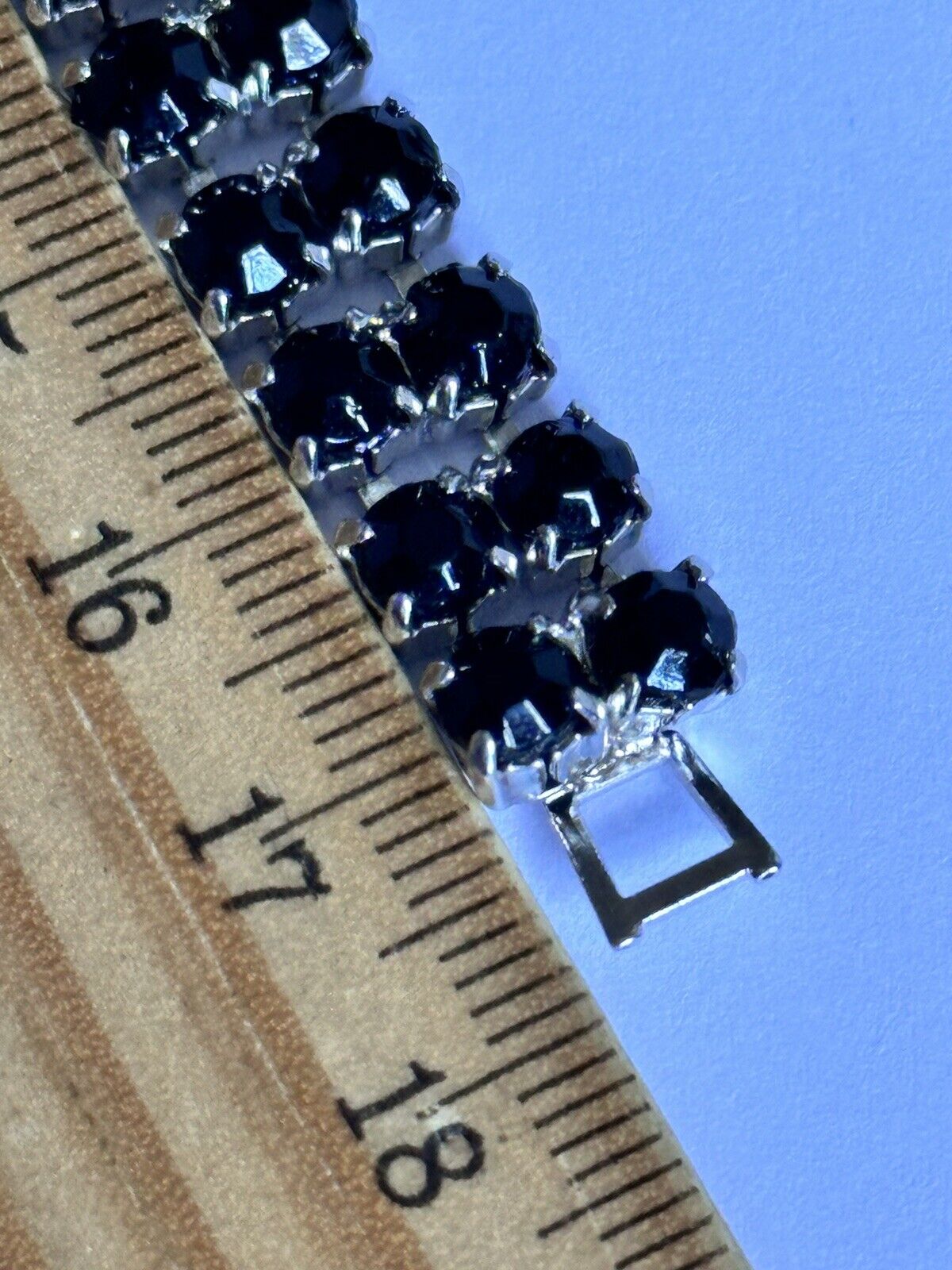 Vintage Kramer Black Clear Paste Necklace Bracelet Set