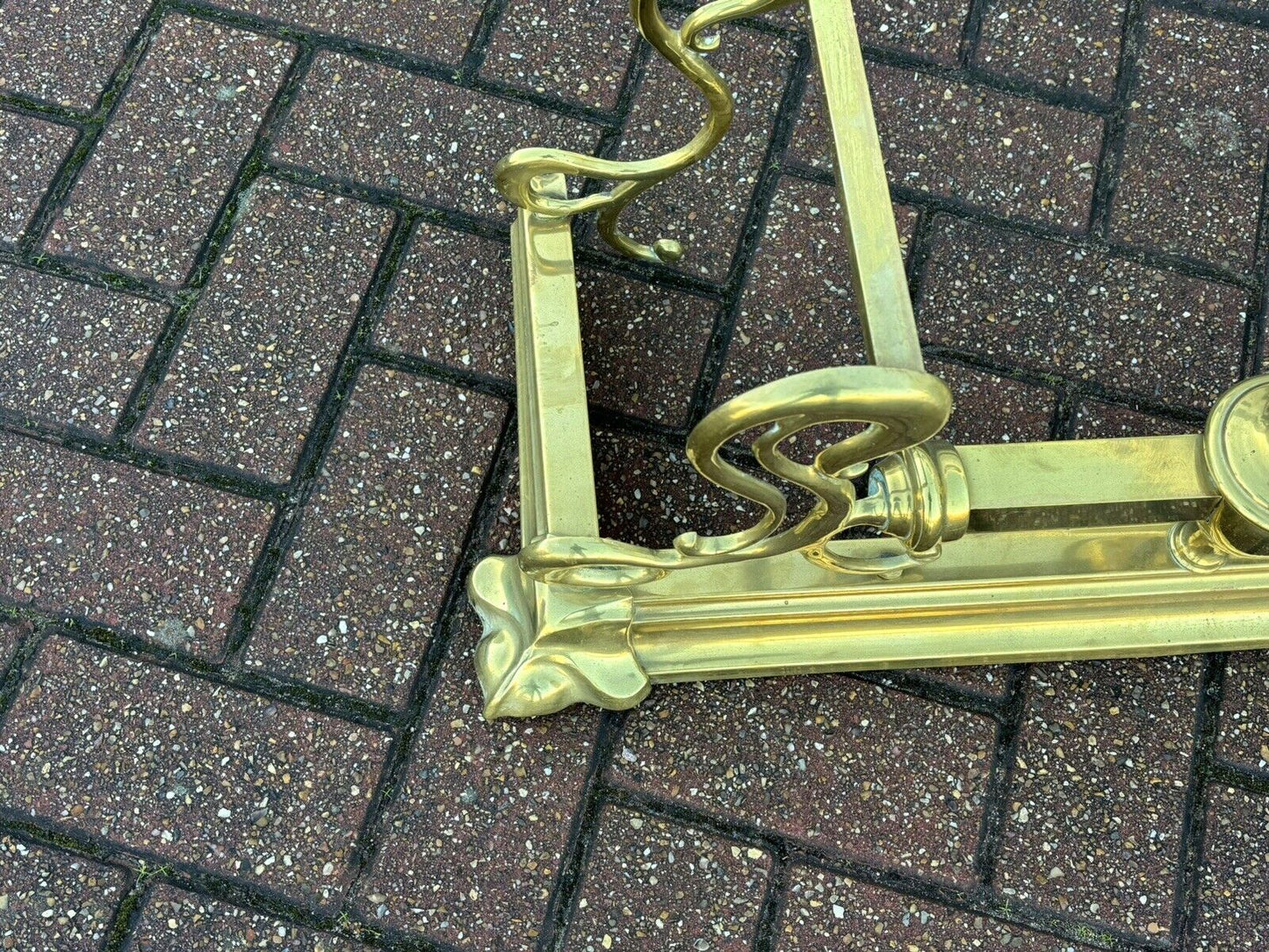 Victorian Brass Fender For A Fireplace