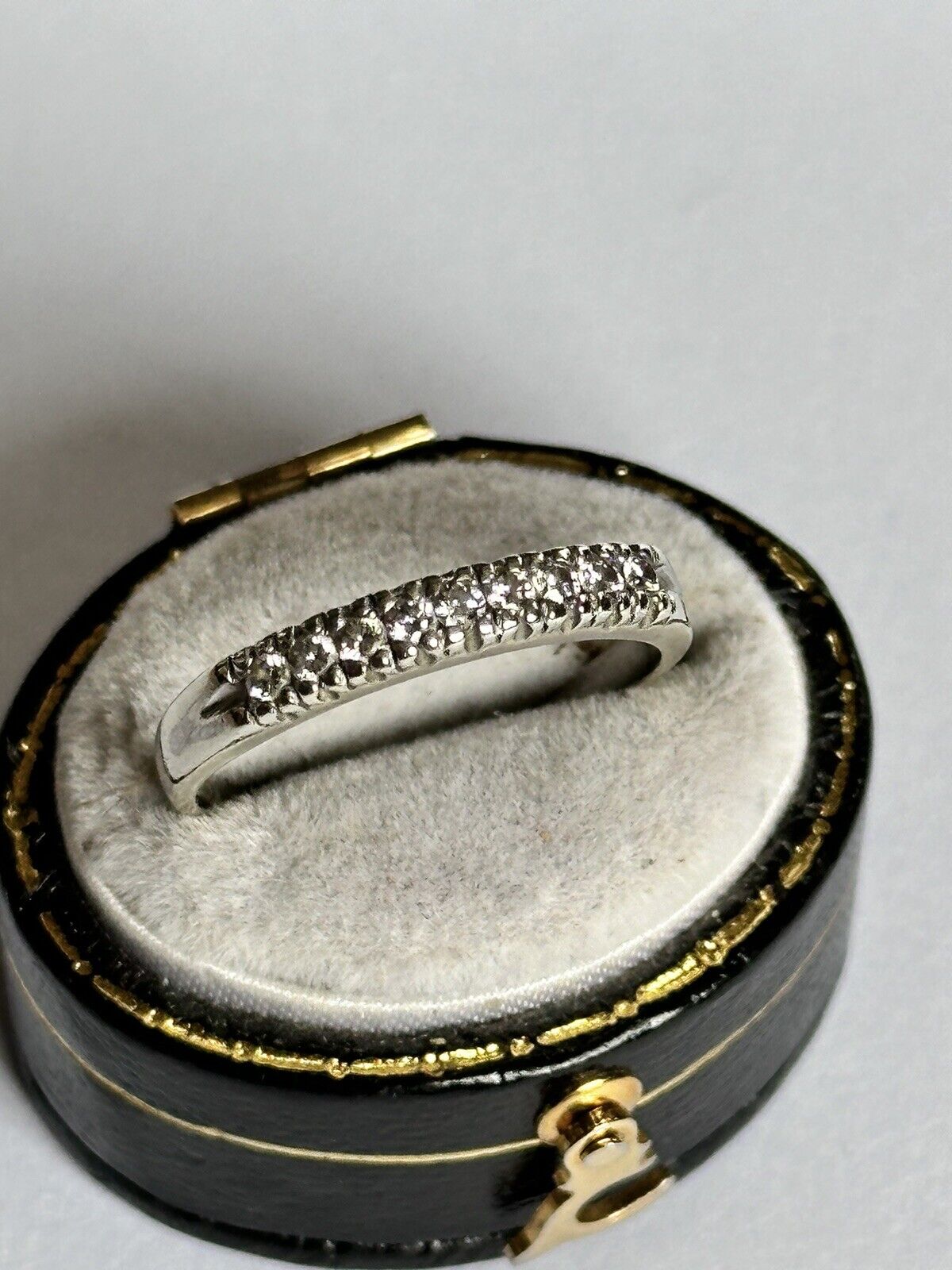 Vintage 9ct Gold Diamond Half Eternity Ring