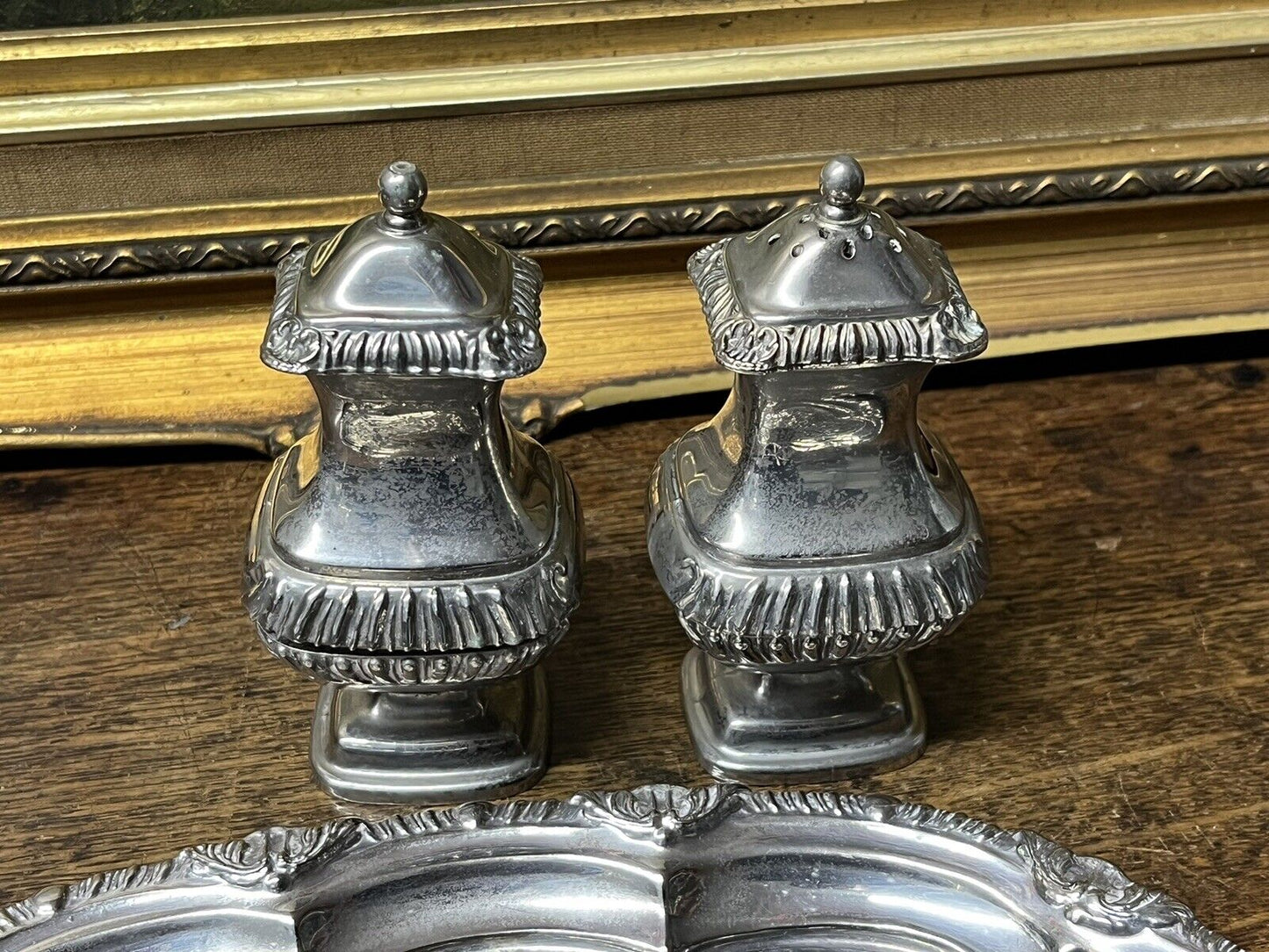Silver Plate Condiment Set. In Original Box