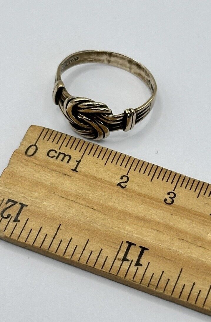 Vintage 9ct Gold Unisex Twist Ring
