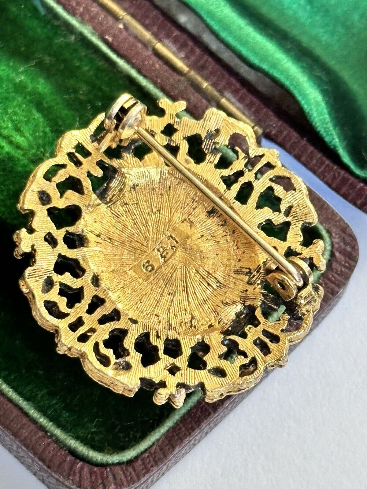 Vintage Foil Back Multicoloured Brooch