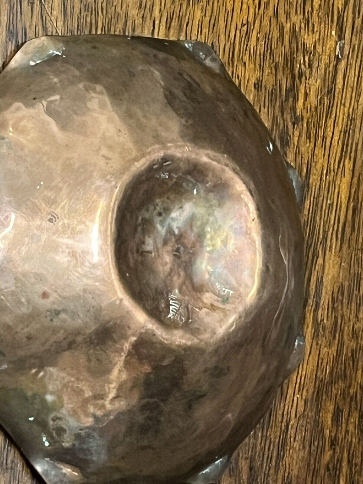 Copper Coin Dishes. Irish & French Coins