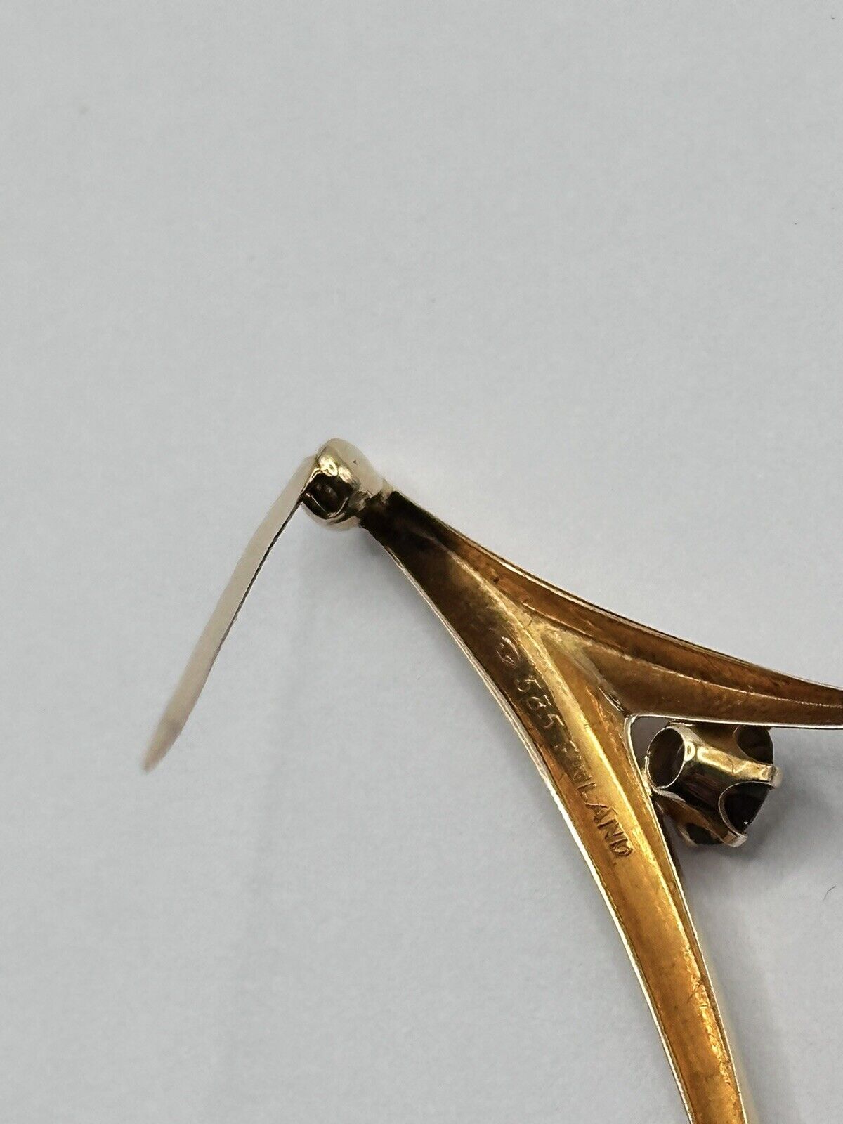 Vintage 14ct Gold 585 Finland Modernist Brooch