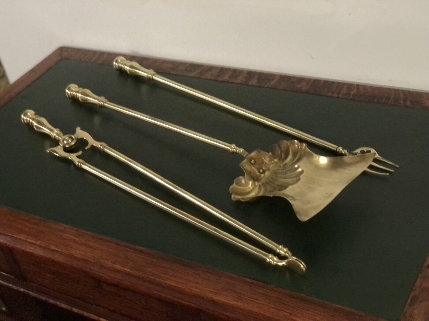 Victorian Brass Fireside Tools