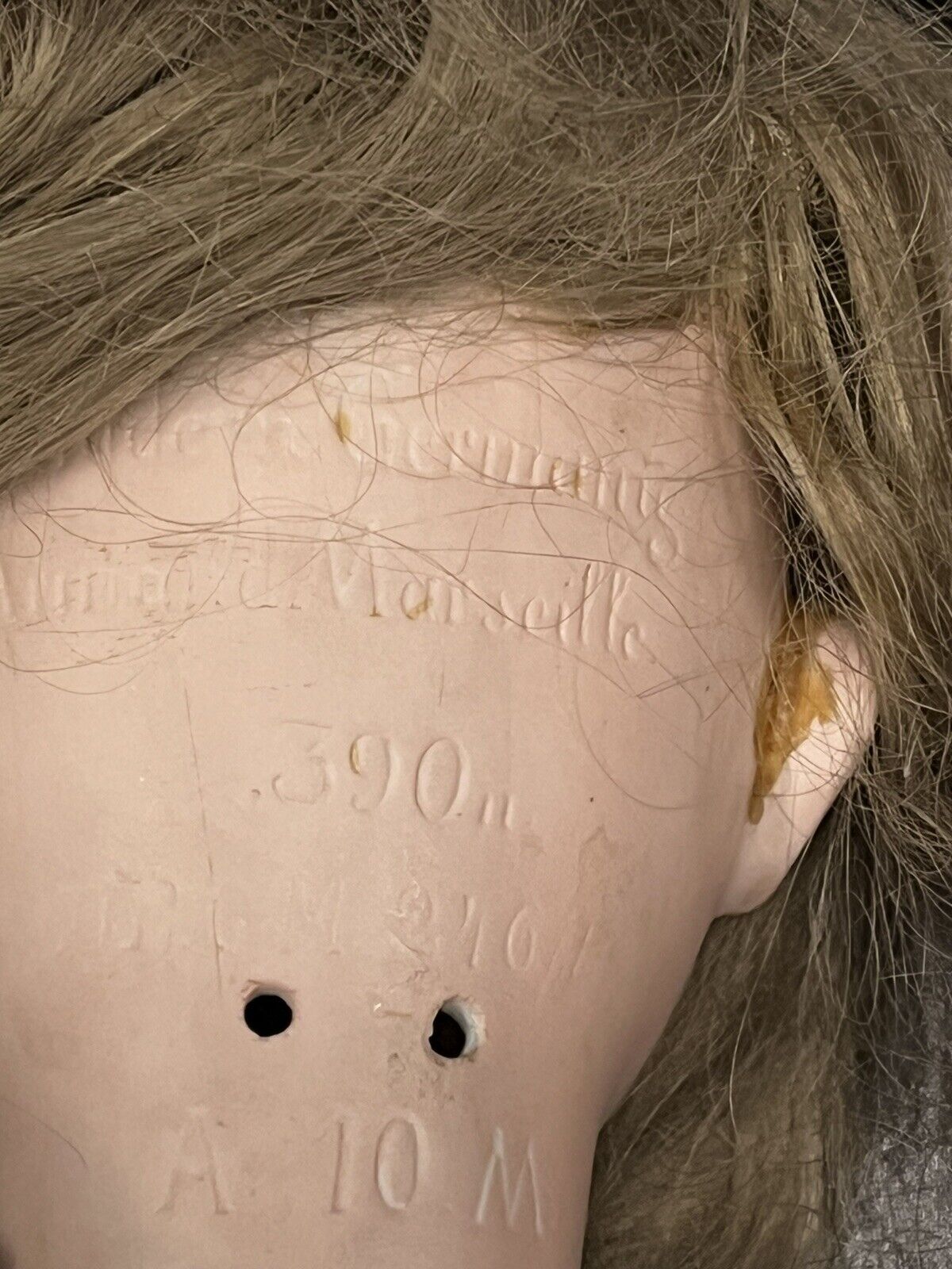 Armand Marseille bisque headed doll 390, composition body and with impresse..