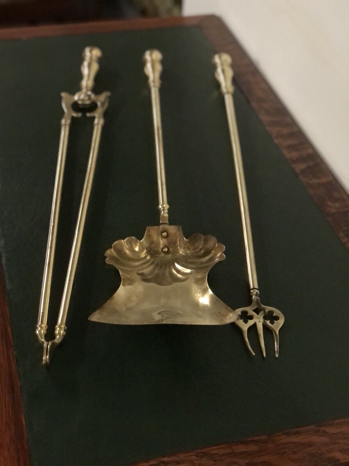 Victorian Brass Fireside Tools