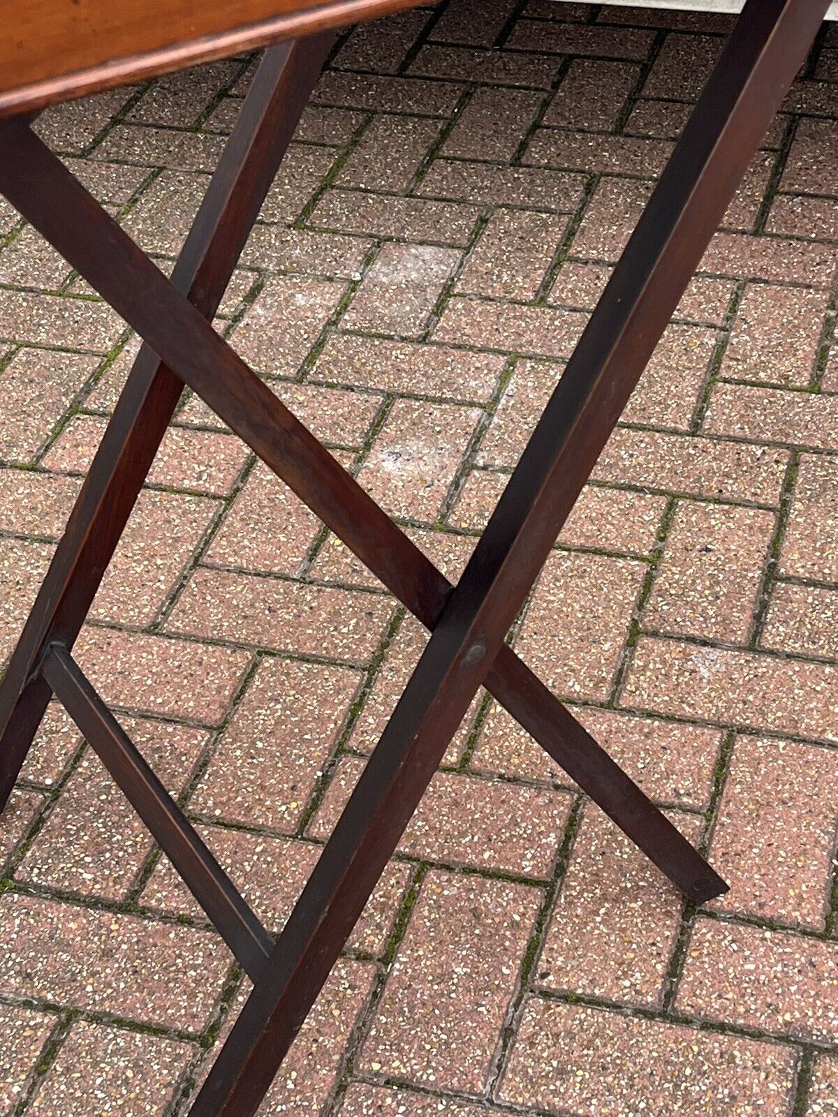 Antique Mahogany Butler's Stand, Lift Off Tray. Folding Rest,