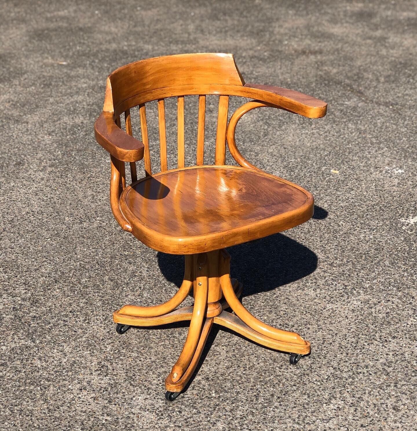 Bentwood Swivel Desk Chair