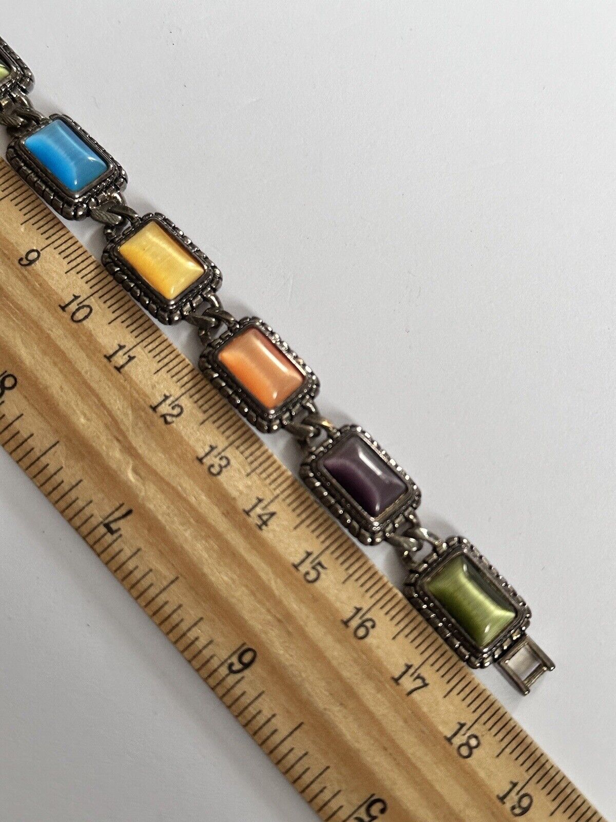 Vintage Multicoloured Satin Stone Bracelet