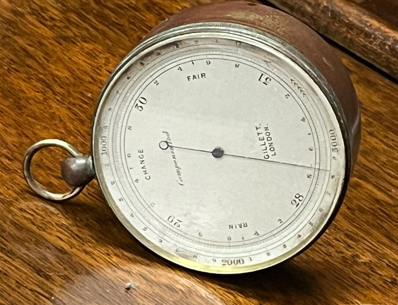 Antique Pocket Barometer By Gillett Of London