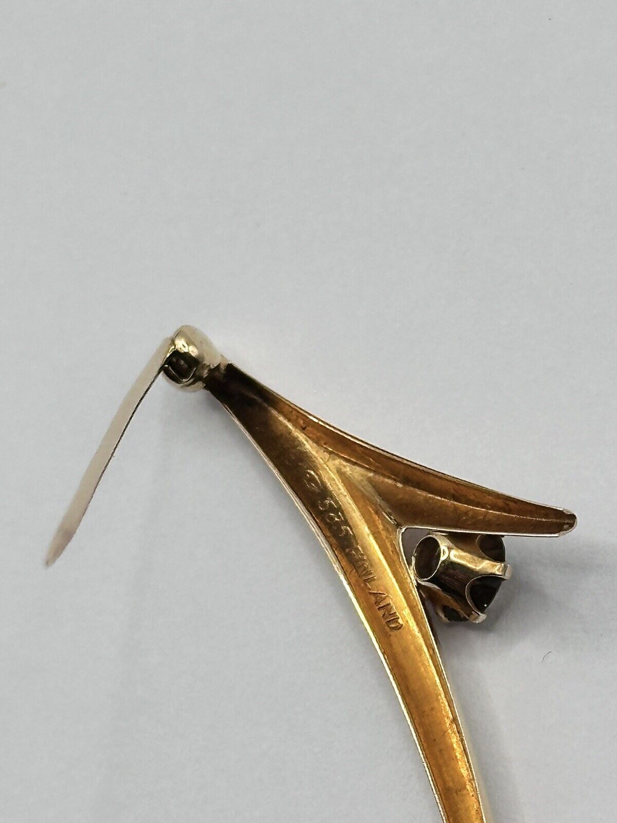 Vintage 14ct Gold 585 Finland Modernist Brooch
