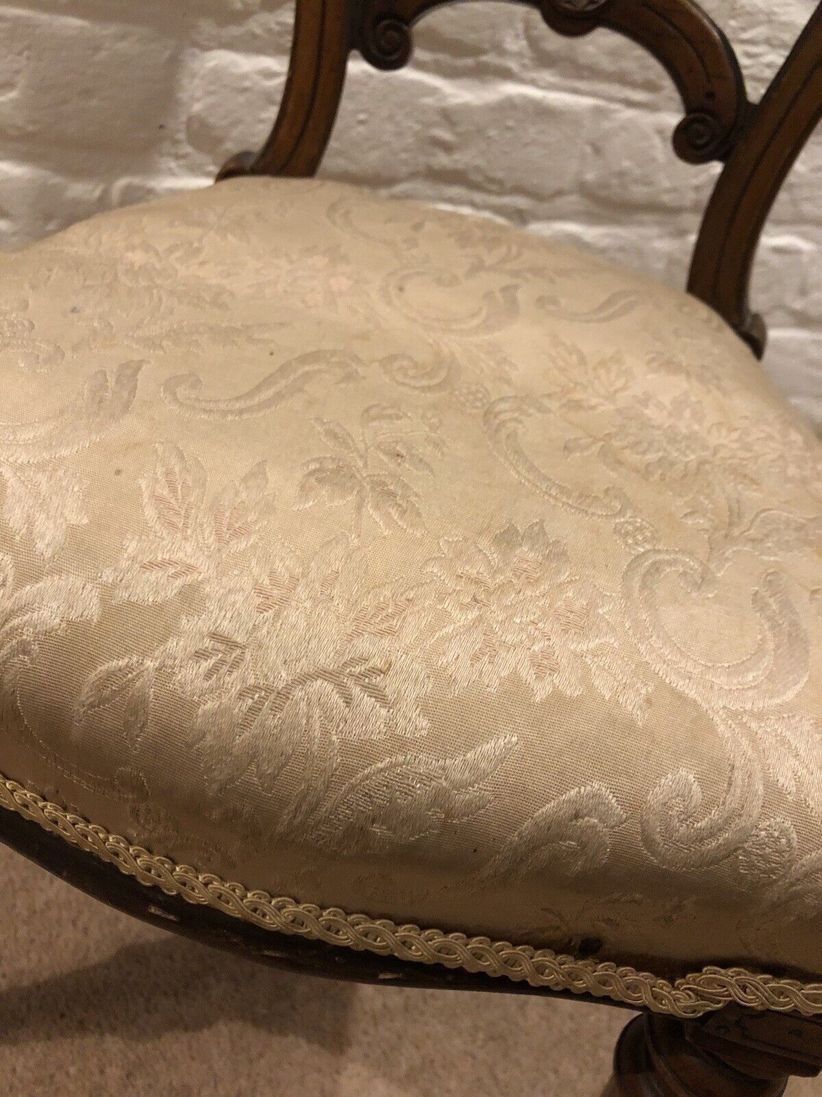 Antique Salesman Sample Chair, Made & Used By W Wallace Of Curtain Rd, London.