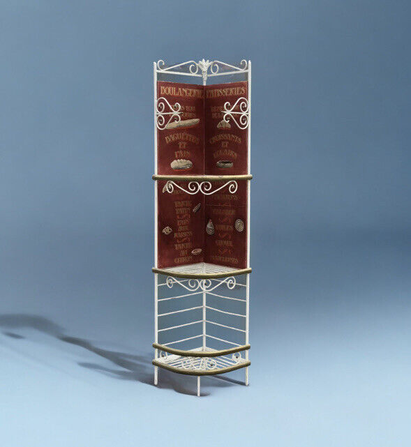 French Bakers Shelves With Hand Painted Decoration.