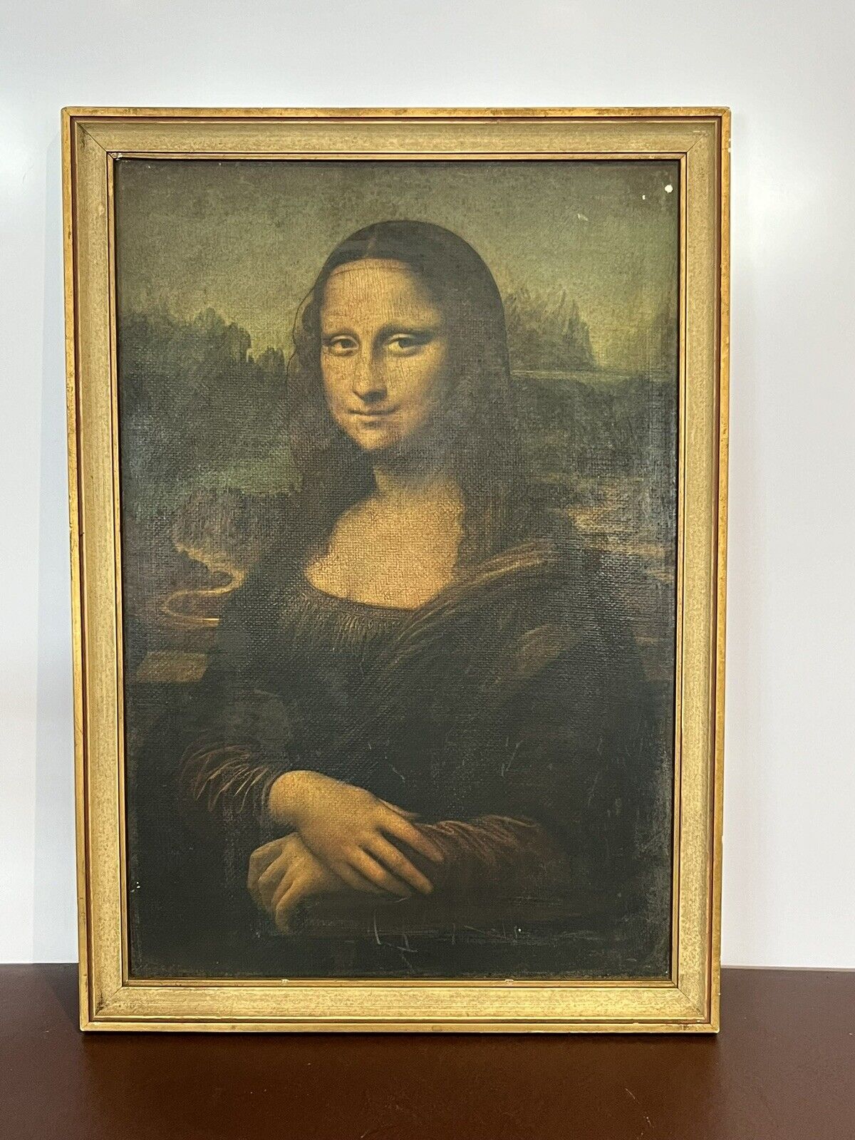 Mid Century Framed Mona Lisa Print
