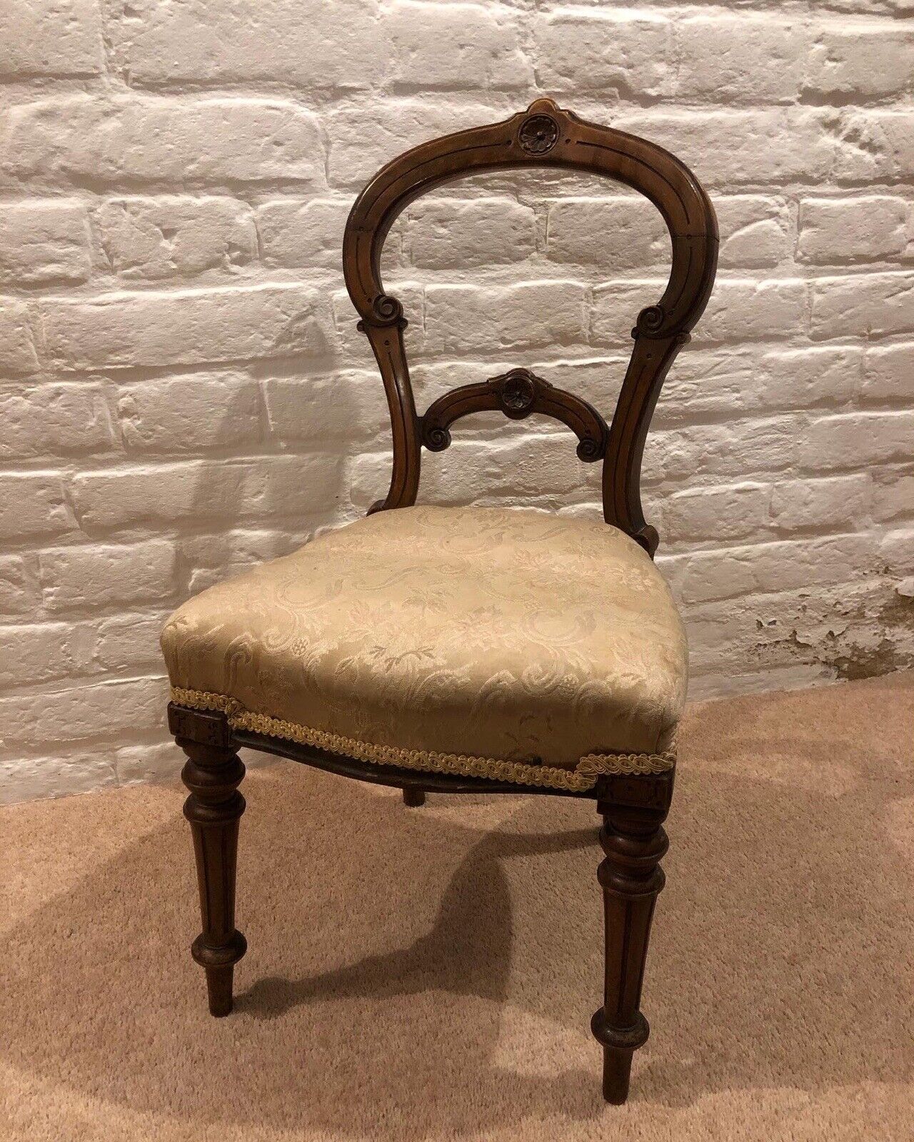 Antique Salesman Sample Chair, Made & Used By W Wallace Of Curtain Rd, London.