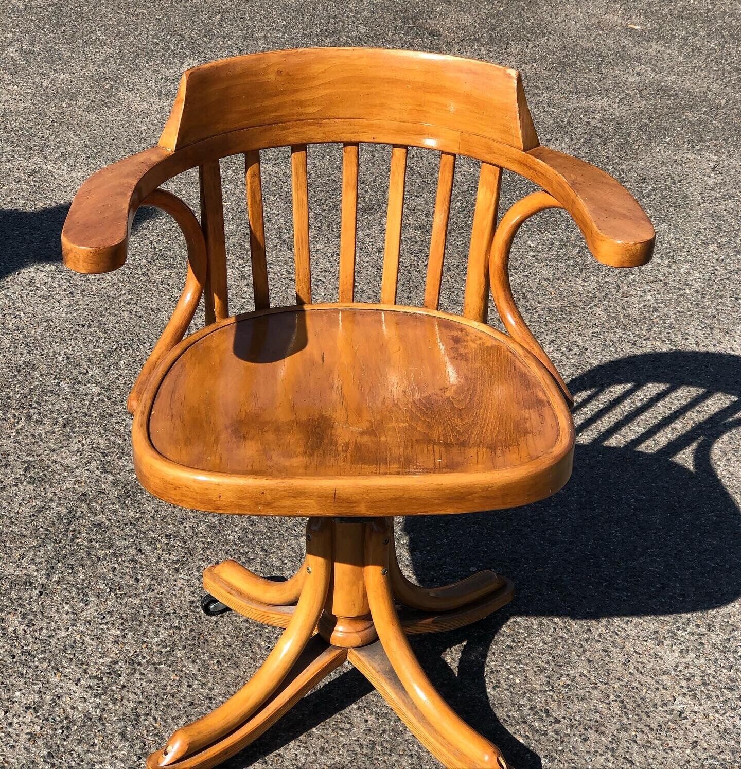 Bentwood Swivel Desk Chair
