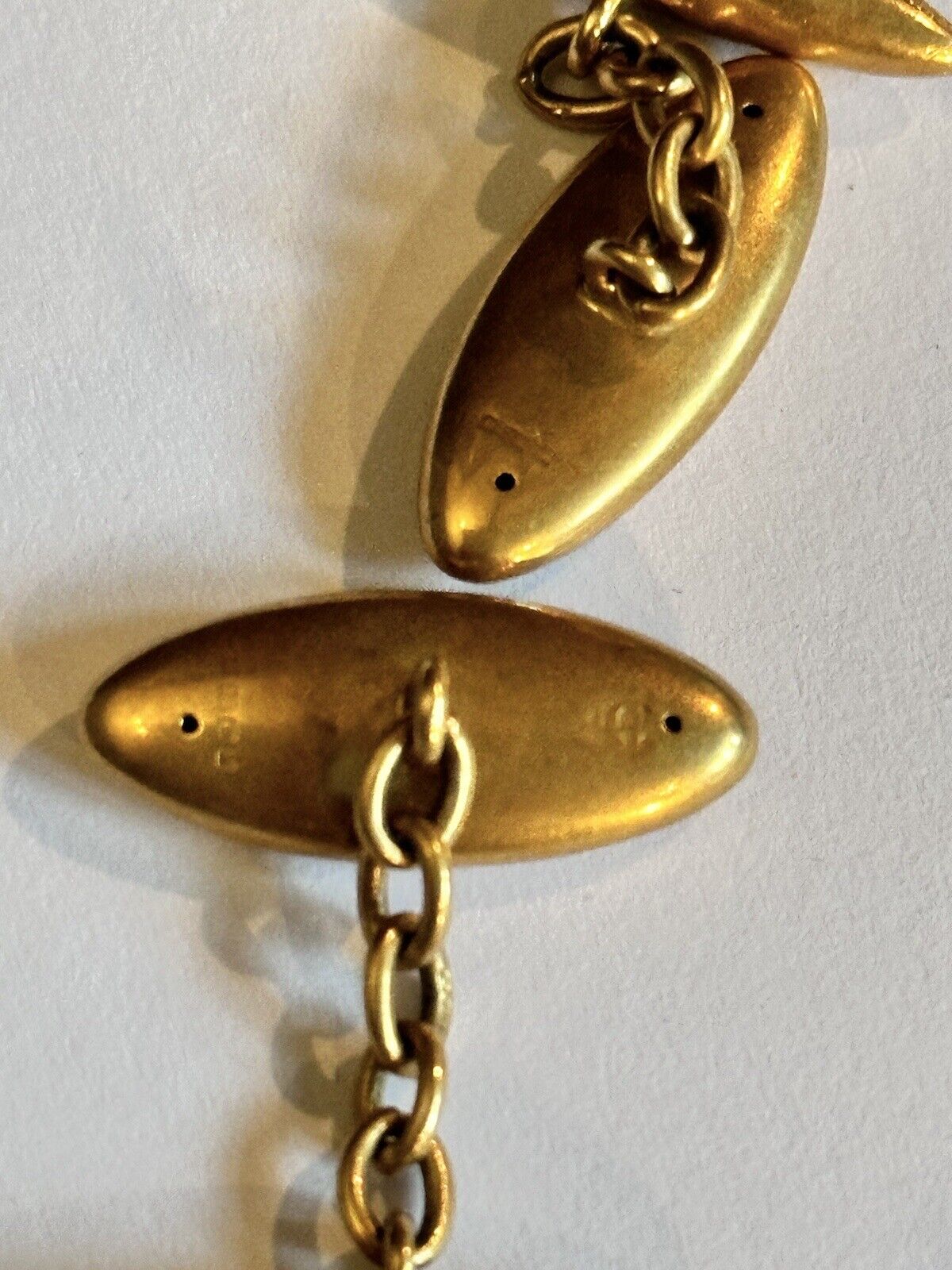 Vintage 9ct Gold Cufflinks Detailed Design