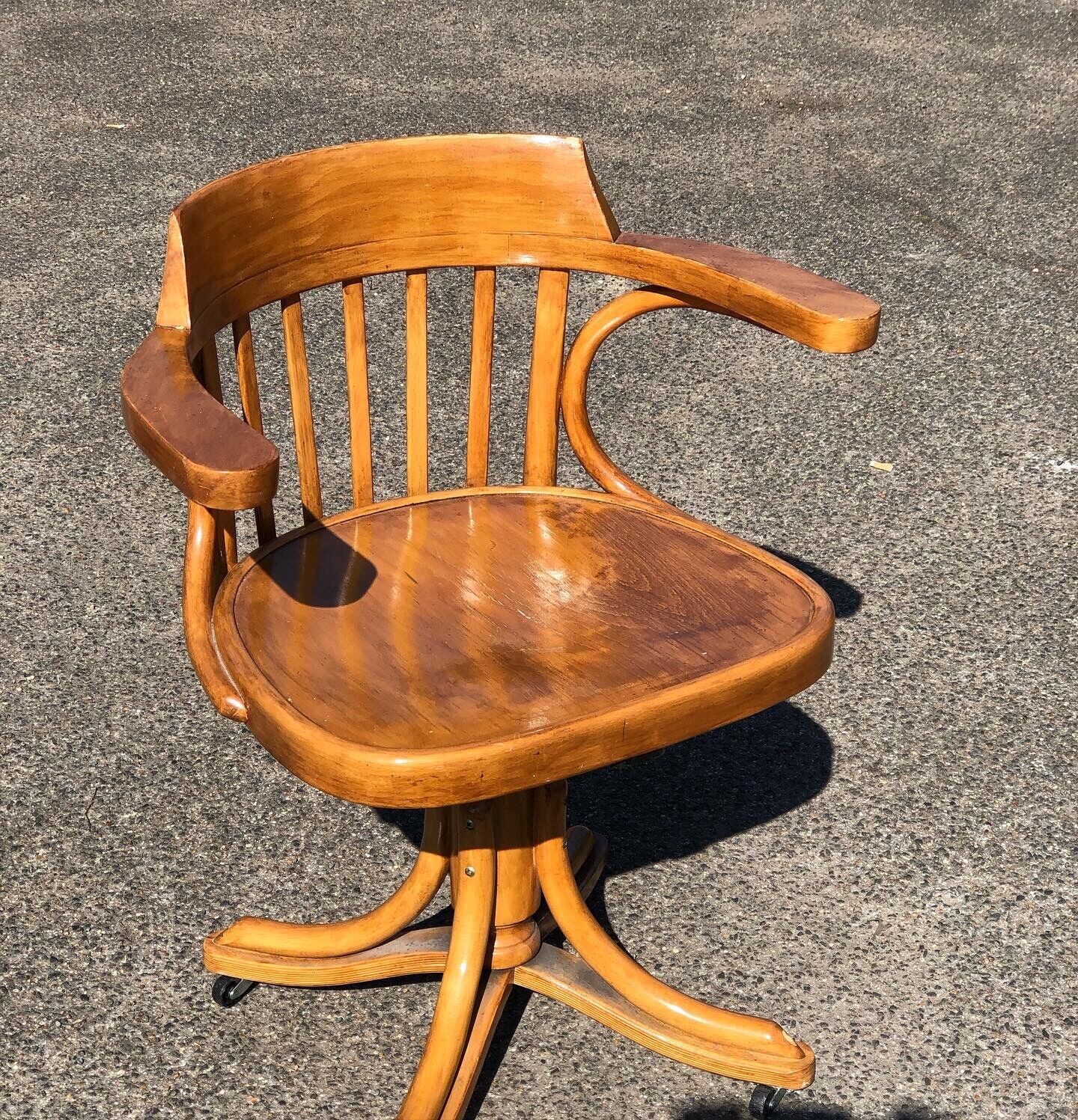 Bentwood Swivel Desk Chair