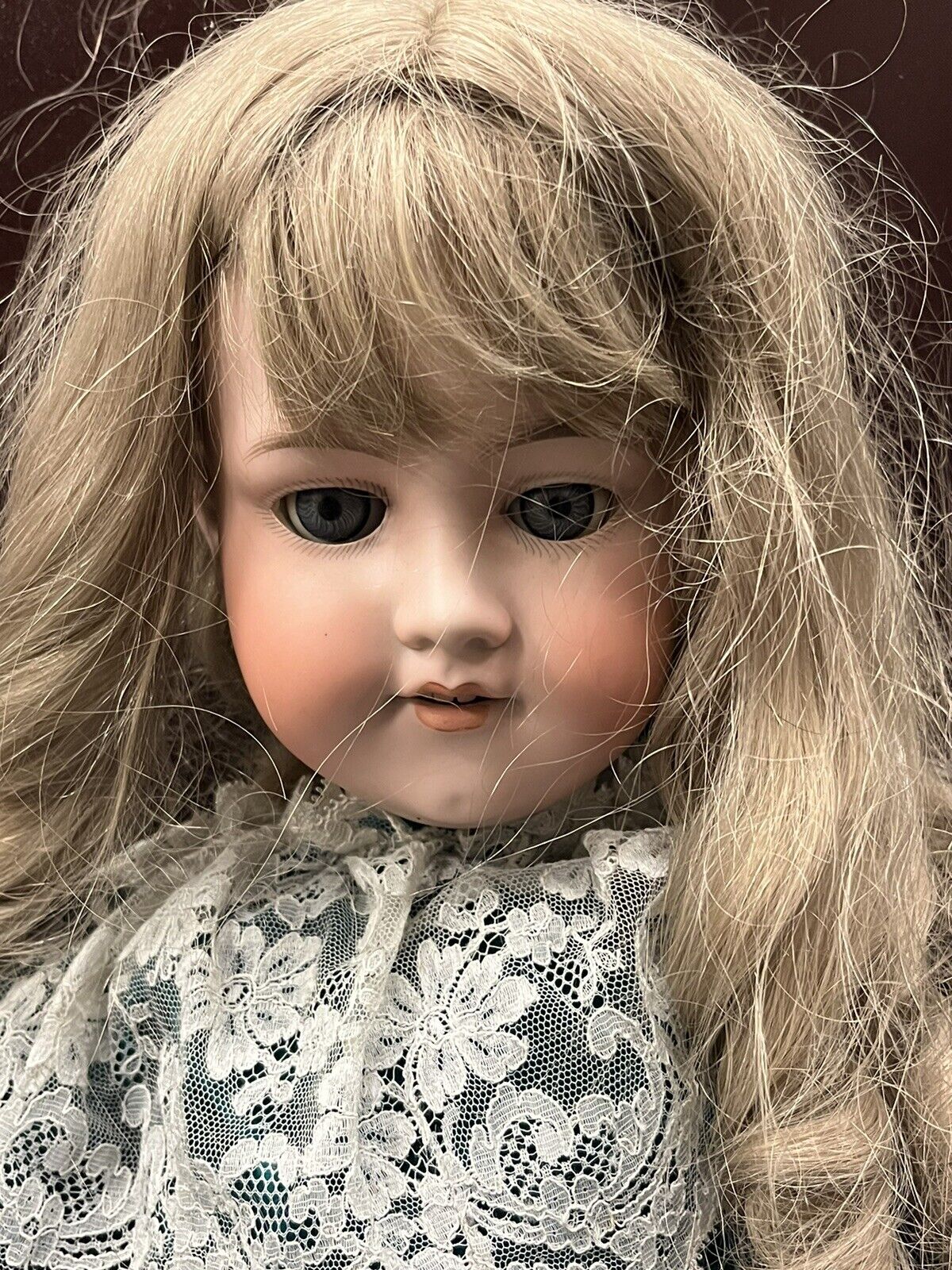 Armand Marseille bisque headed doll 390, composition body and with impresse..