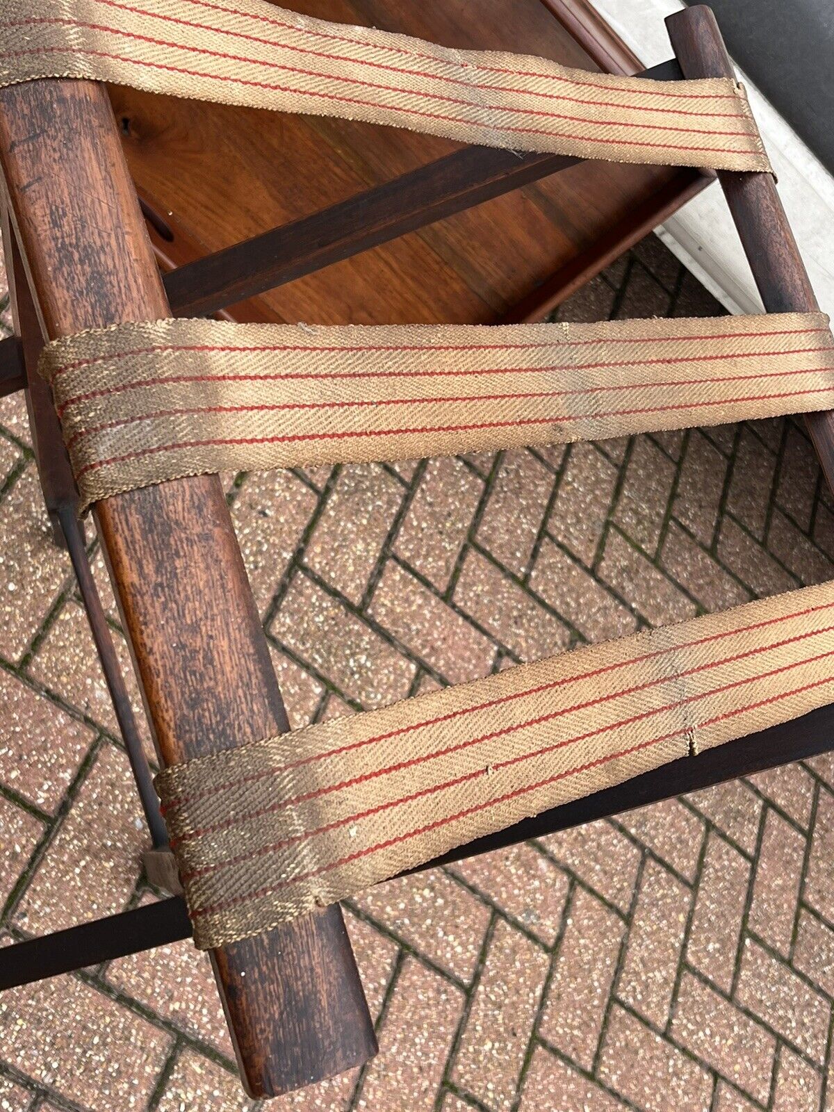 Antique Mahogany Butler's Stand, Lift Off Tray. Folding Rest,