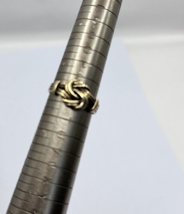 Vintage 9ct Gold Unisex Twist Ring
