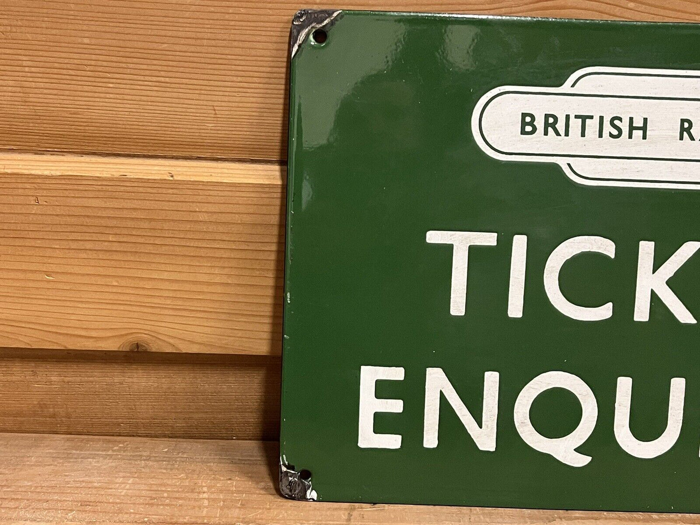 Tickets Enquires Enamel Sign.