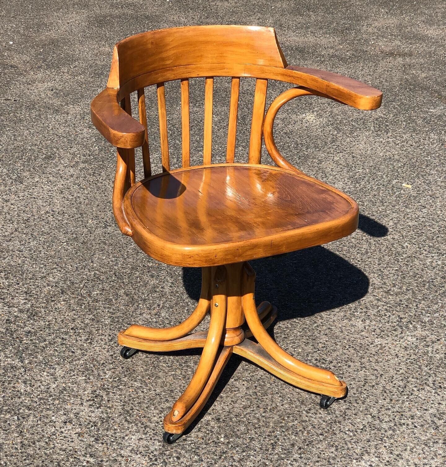 Bentwood Swivel Desk Chair